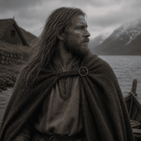 A cultural scene inspired by Icelandic mythology