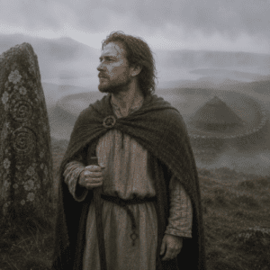 A cultural scene inspired by Irish mythology