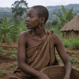 A cultural scene inspired by Kikuyu mythology