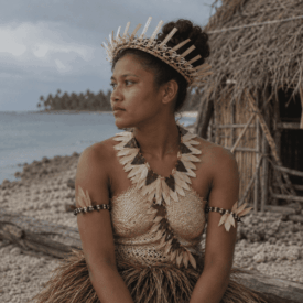 A cultural scene inspired by Kiribati mythology