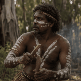 A cultural scene inspired by Koori mythology