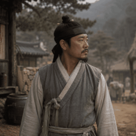 A cultural scene inspired by Korean mythology