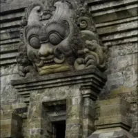 Brahmarakshasa carving over a temple door