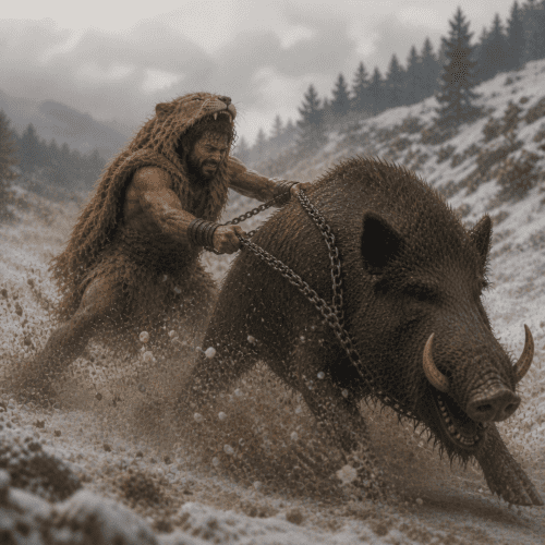 Hercules Capturing the Erymanthian Boar