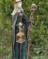 Statue of the Slavic goddess Dziewanna