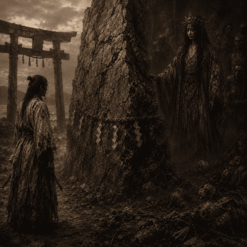 scene of Izanami’s Revenge in Japanese mythology