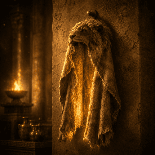 Skin of the Nemean Lion in ancient Greece