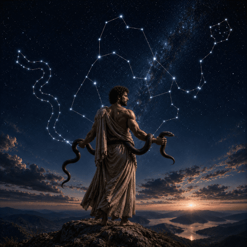 Ophiuchus as the serpent bearer archetype,