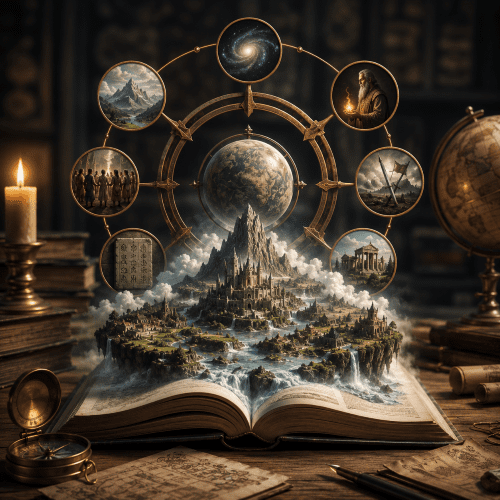 Image symbolising World-building in mythology