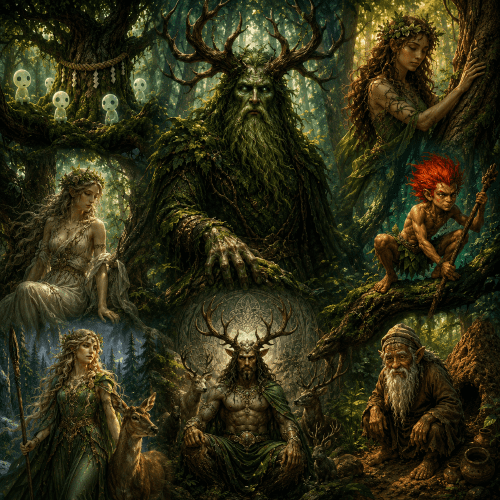Forest guardians associated with nature