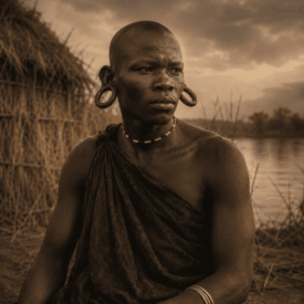 Tribal imagery representing Luo mythology
