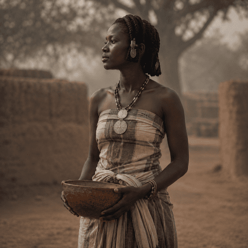 Tribal imagery representing Mandinka mythology