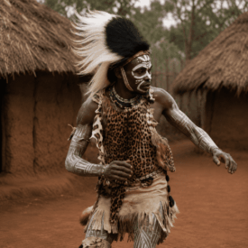 Tribal imagery representing Meru mythology