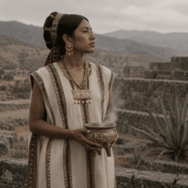 Tribal imagery representing Mixtec mythology
