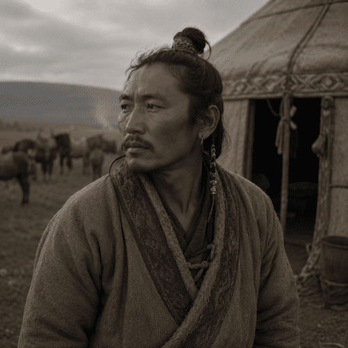 Tribal imagery representing Mongolian mythology