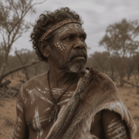 Tribal imagery representing Murri mythology