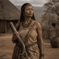 Mythlok - Dzugundini Dzugundini standing in the African savanna during her migration