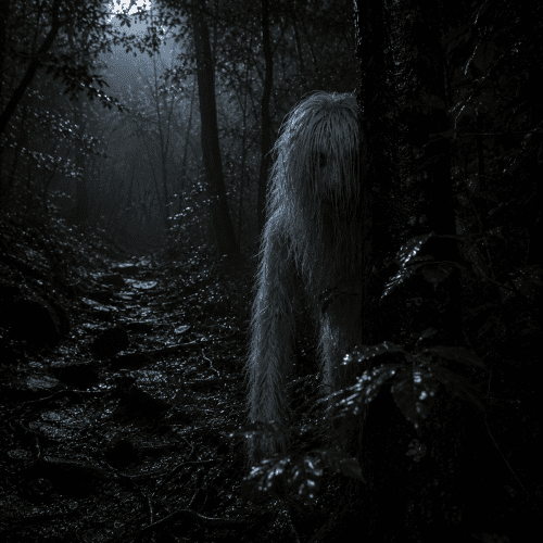 Jangsan Beom standing on a mist-covered mountain trail in Busan at twilight