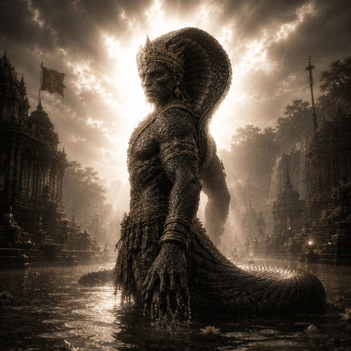 Karkotaka the great Naga king from Indian mythology