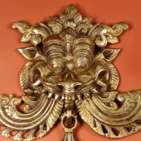 Mythlok - Kirtimukha brass Brass wall hanging of the Indian guardian spirit Kirtimukha