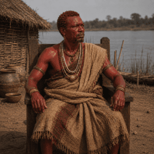 Nkongolo Mwamba on a Luba throne