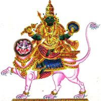 Traditional Drawing of Indian mythical character Rahu