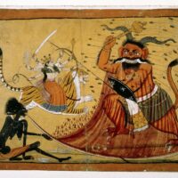 Painting of the demon Raktabija