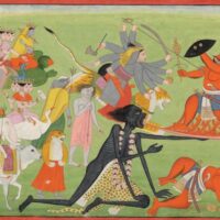 Painting of the demon Raktabija