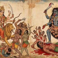 Painting of the demon Raktabija