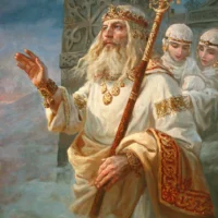 Painting of the Slavic god Rod