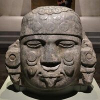Stone carving of the Moche moon goddess Si