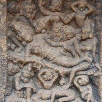Stone carving of the Indian Vanara king Vali
