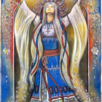 Mythlok - Vesna Painting Painting of the Slavic goddess Vesna