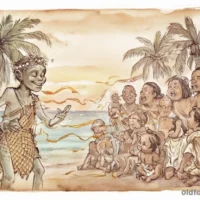Painting of the Marshallese trickster Letao