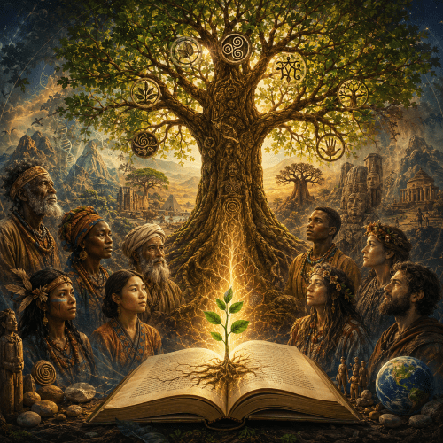 Tree of life represented as The tree of knowledge and unity