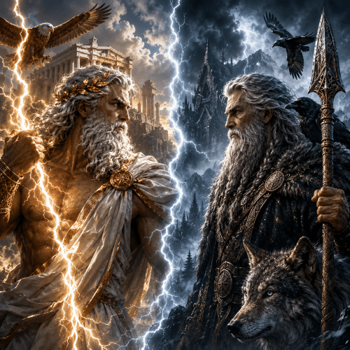 Zeus vs Odin in a faceoff
