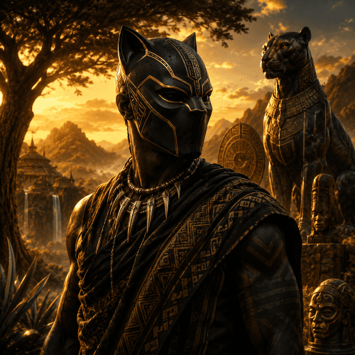Wakandas black panther in an African setting