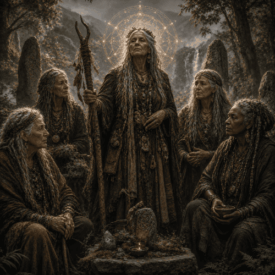 Crones_ Crones and Hags in a temple gathering
