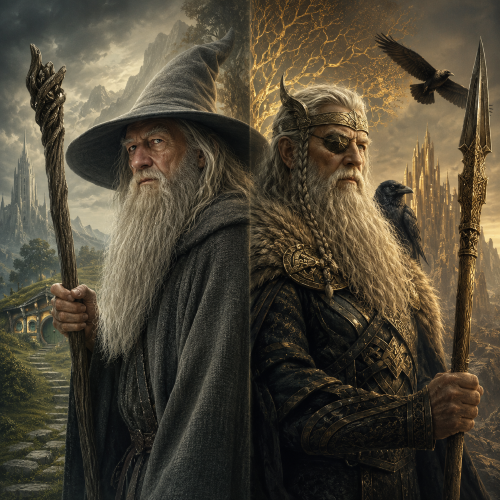 Gandalf and the inspiration Odin