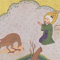 Traditional painting of the Anqa