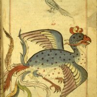 Traditional painting of the Anqa