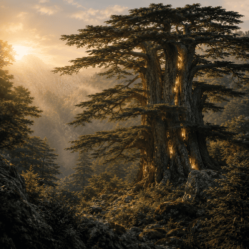 Cedar of the Gods in the enchanted forest