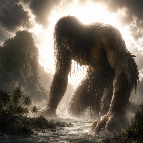 Uab, the legendary giant from Palauan mythology.