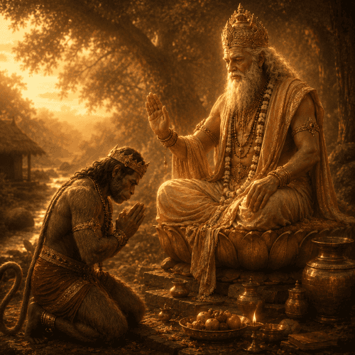 Receiving Vali's Boon from Brahma