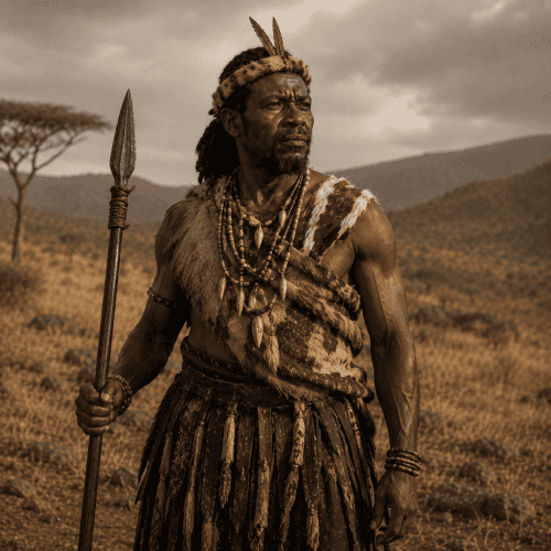 Zwangendaba Gumbi standing in the South African landscape