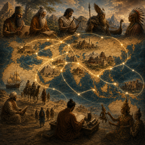 Mythical stories migrating across cultures