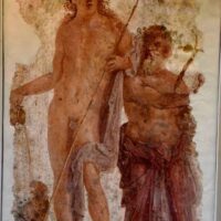 Mythlok - Bacchus ancient painting Ancient painting of the Roman god Bacchus