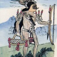 Drawing of the Toltec god Camaxtli