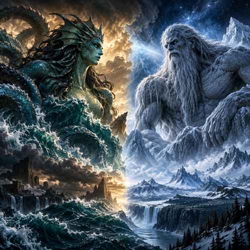 Tiamat vs Ymir in an epic face off