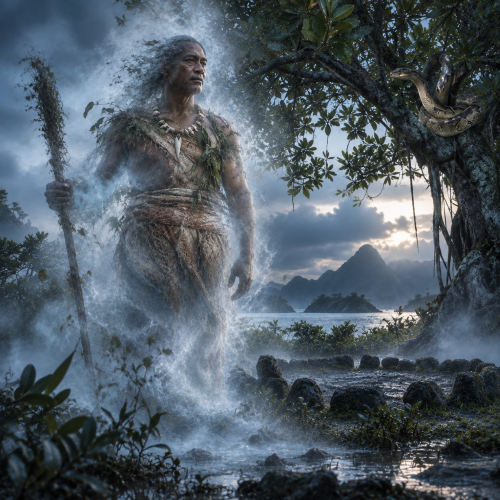 Drilo Dadavanua, a semi-transparent ancestral spirit from Fijian mythology